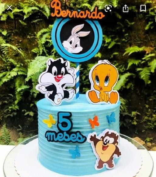 Topo de Bolo Looney Tunes