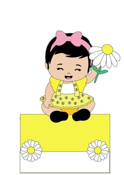 Topo de Bolo Menina