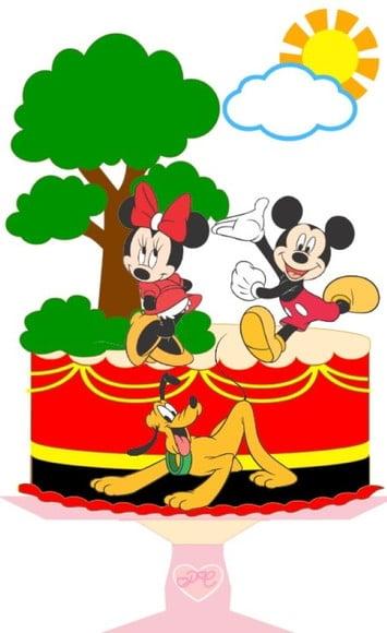 Topo de Bolo Mickey