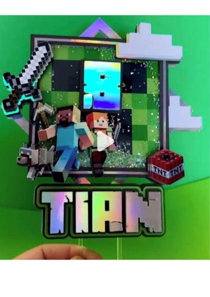 Topo de Bolo Minecraft