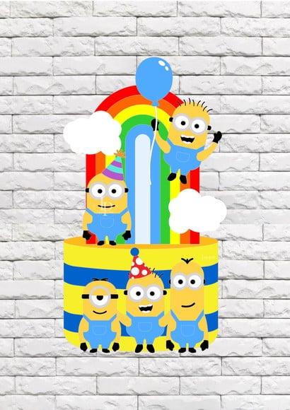 Topo de Bolo Minions