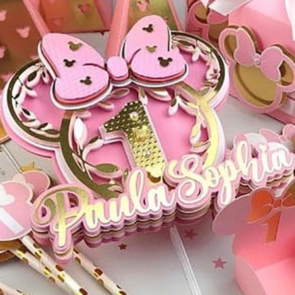 Topo de Bolo Minnie