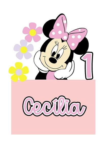 Topo de Bolo Minnie
