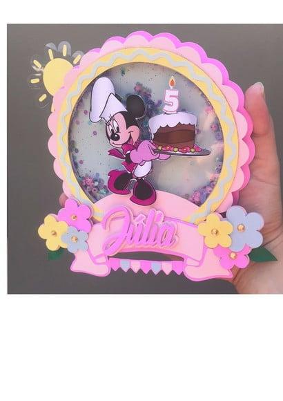 Topo de Bolo Minnie