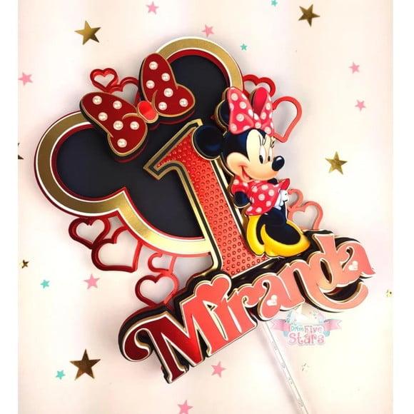 Topo de Bolo Minnie