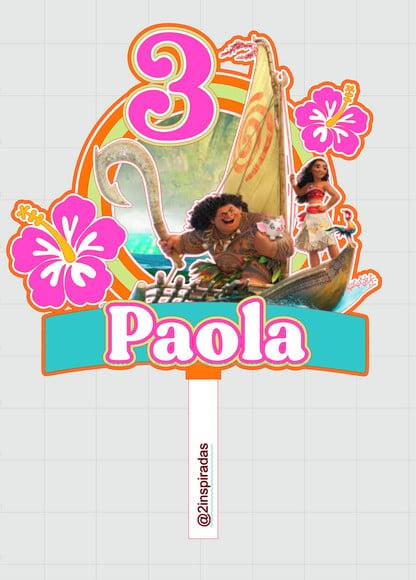Topo de Bolo Moana