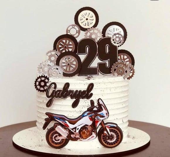 Topo de Bolo Moto