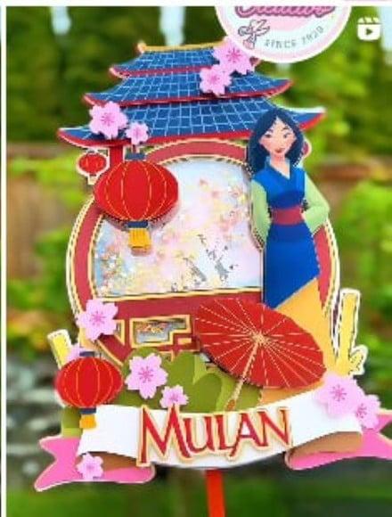 Topo de Bolo Mulan