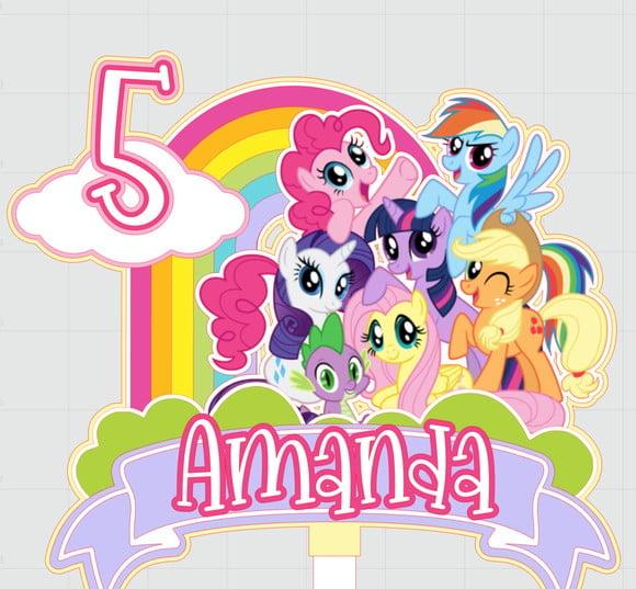 Topo de Bolo My Little Poney