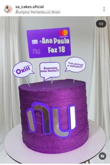 Topo de Bolo Nubank
