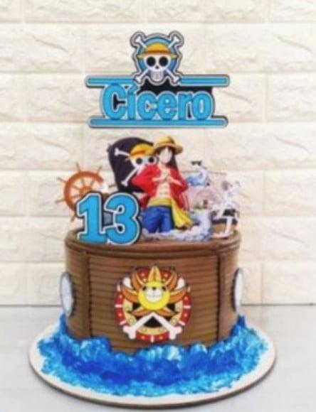 Topo de Bolo One Piece