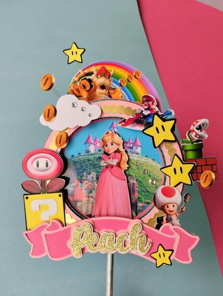 Topo de Bolo Princesa Peach