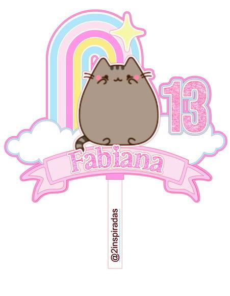 Topo de Bolo Pusheen Cat