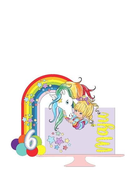 Topo de Bolo Rainbow Brite