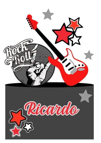 Topo de Bolo Rock