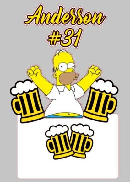Topo de Bolo Simpsons