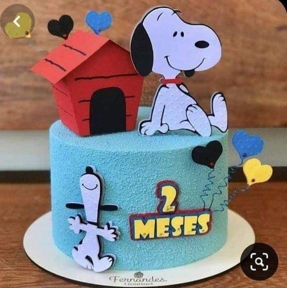 Topo de Bolo Snoopy