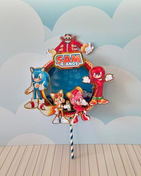 Topo de Bolo Sonic