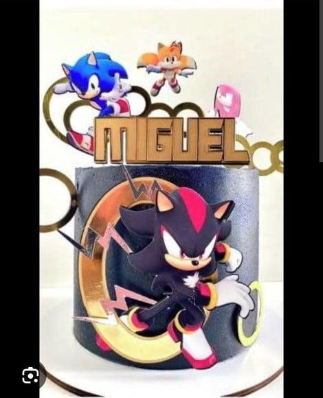 Topo de Bolo Sonic