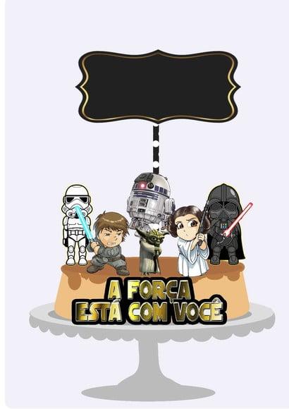 Topo de Bolo Star Wars