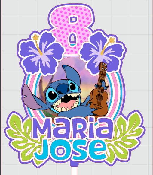 Topo de Bolo Stitch