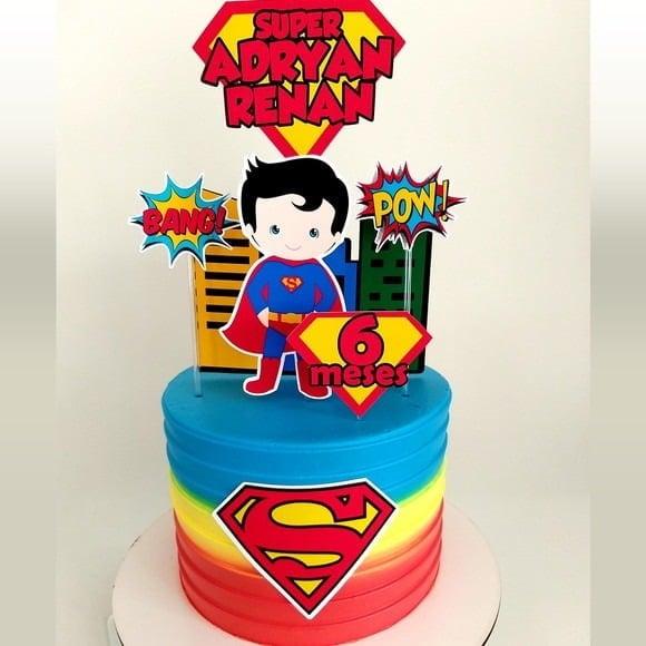 Topo de Bolo Super Homem