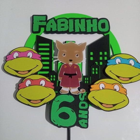 Topo de Bolo Tartarugas Ninja