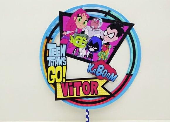 Topo de Bolo Teen Titans