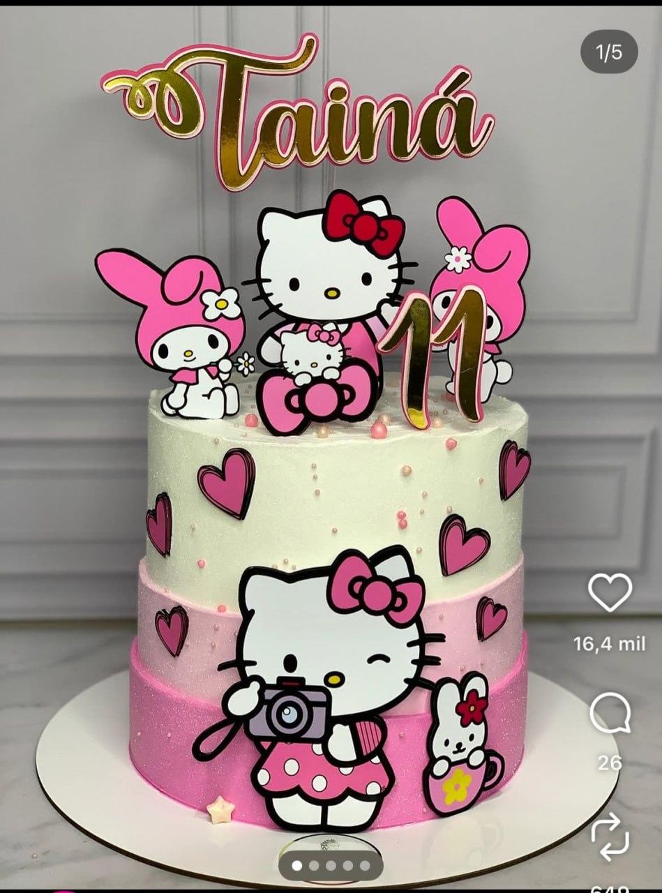 Arquivo de corte topo de bolo hello kitty