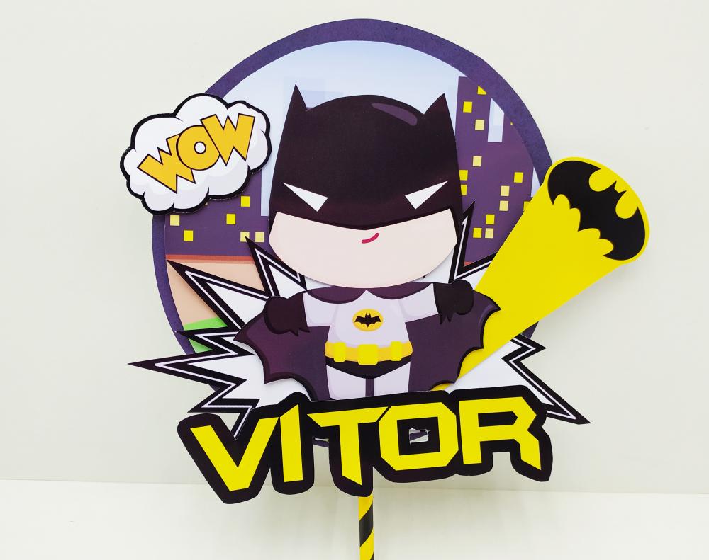 Topo de Bolo Batman