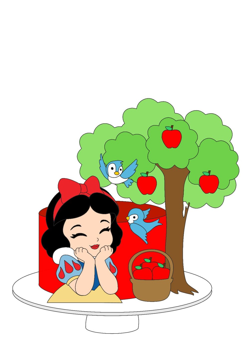 Arquivo de corte topo de bolo Branca de Neve