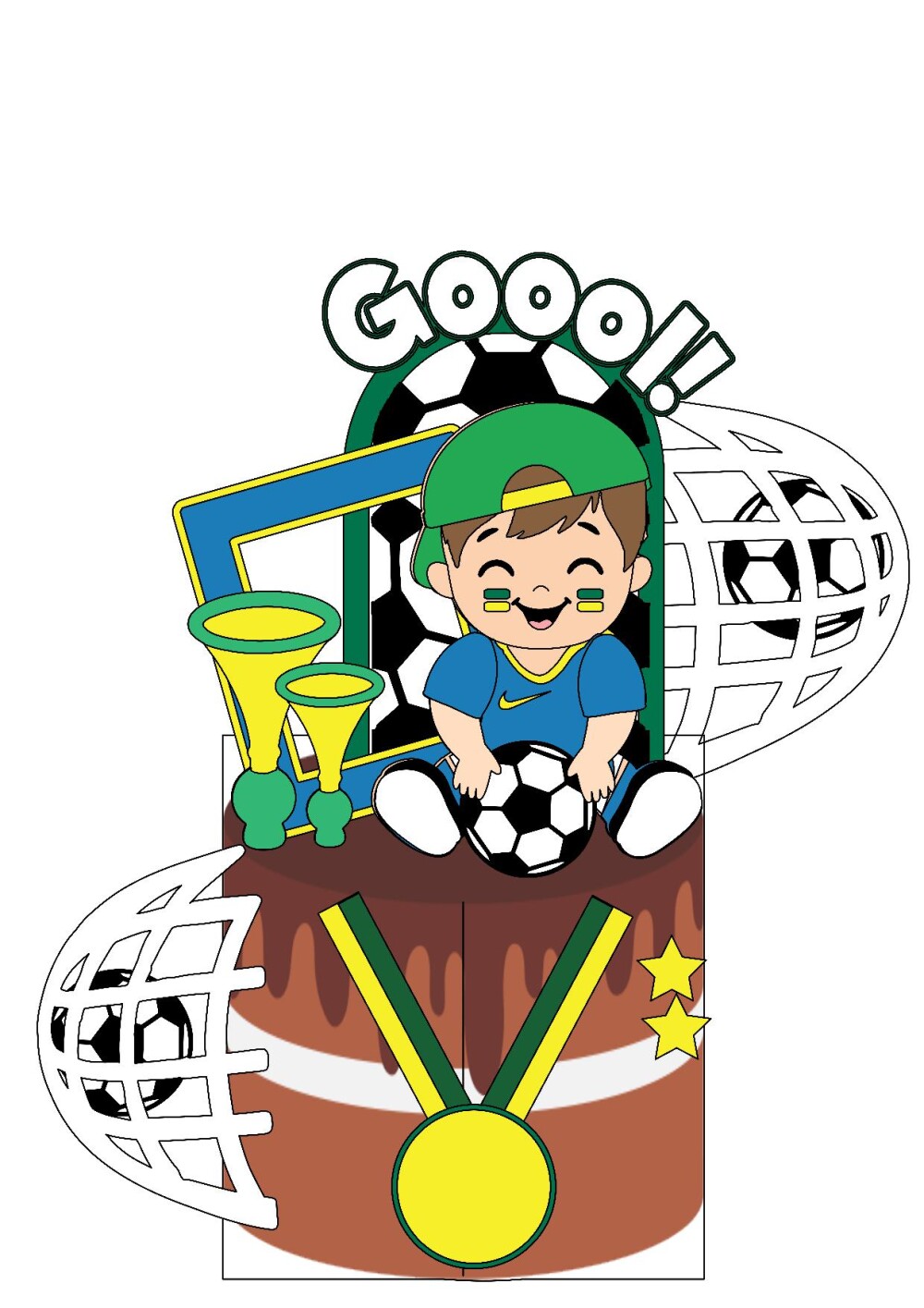 Arquivo de corte Topo de Bolo Copa do Mundo
