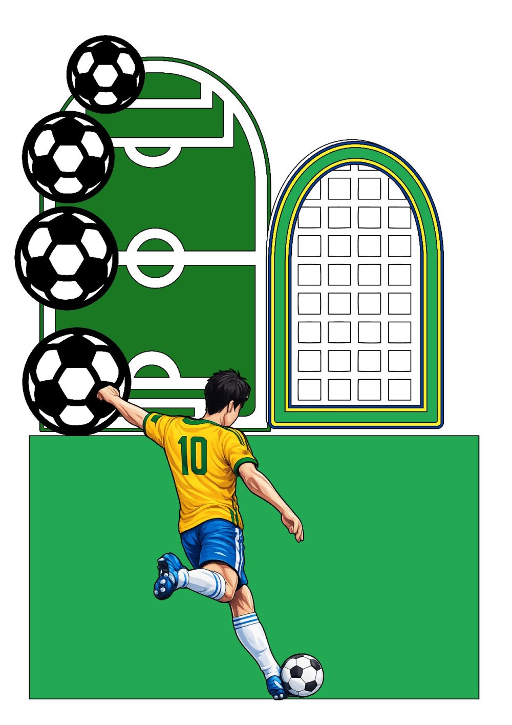 Arquivo de corte topo de bolo Futebol