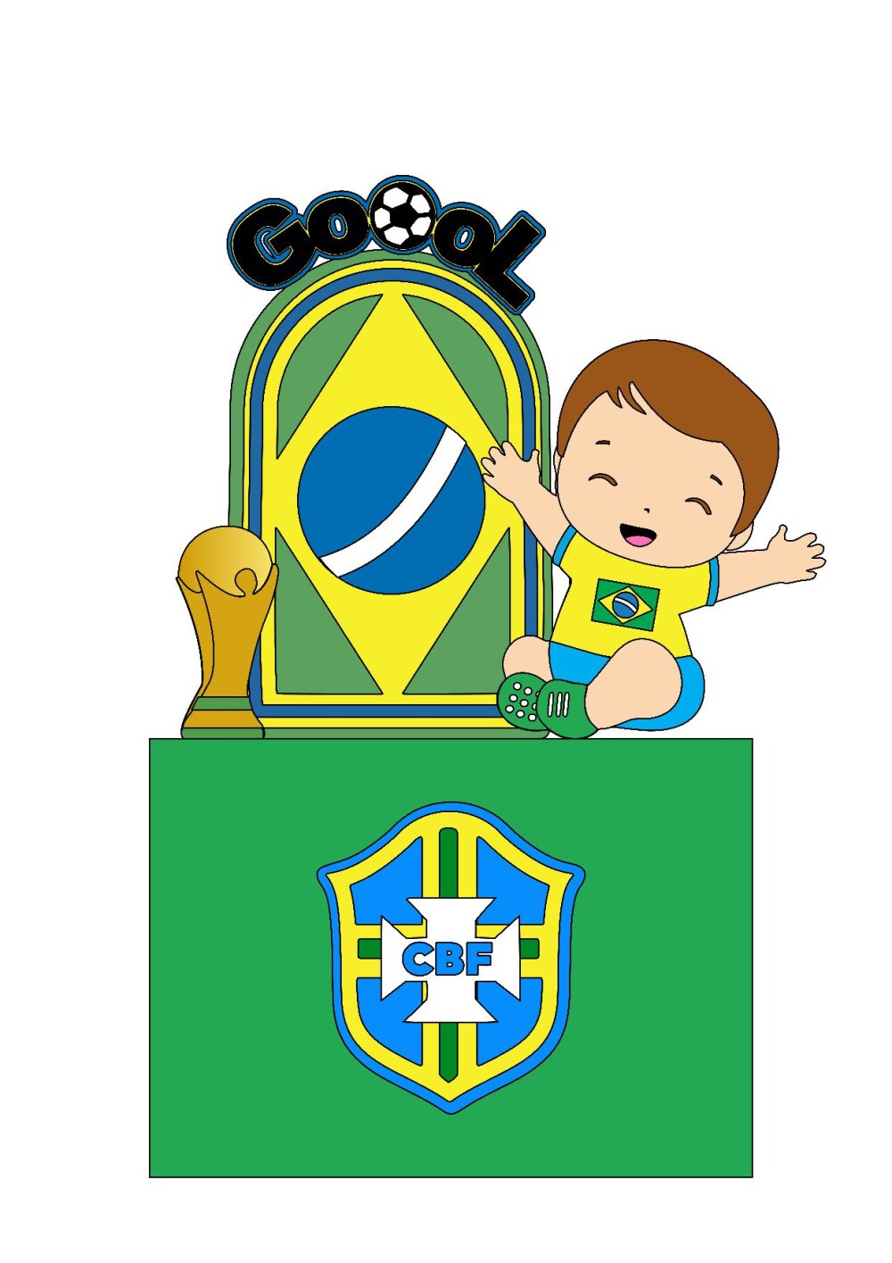 Arquivo de corte Topo de Bolo Copa do Mundo