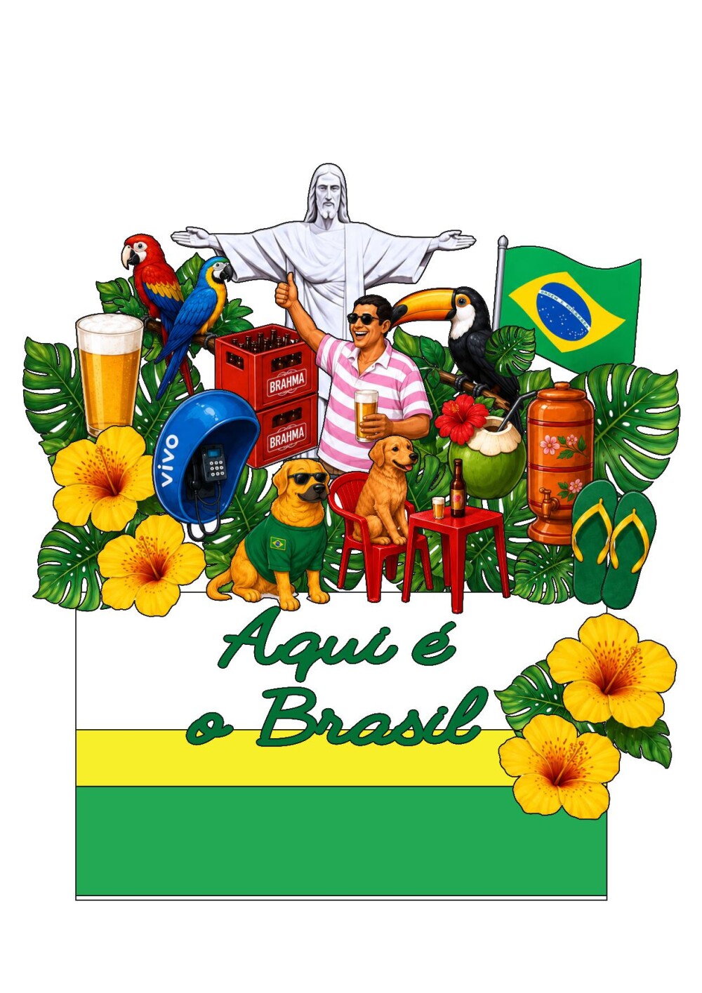 Arquivo de corte topo de bolo Brasilidades