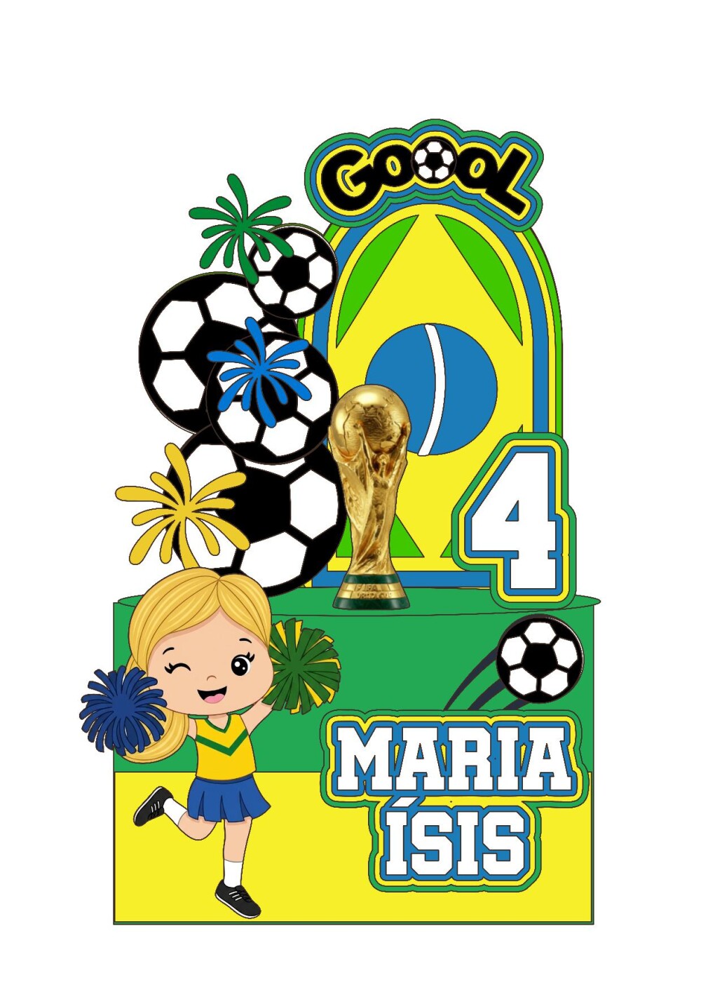 Arquivo de corte topo de bolo Copa do Mundo
