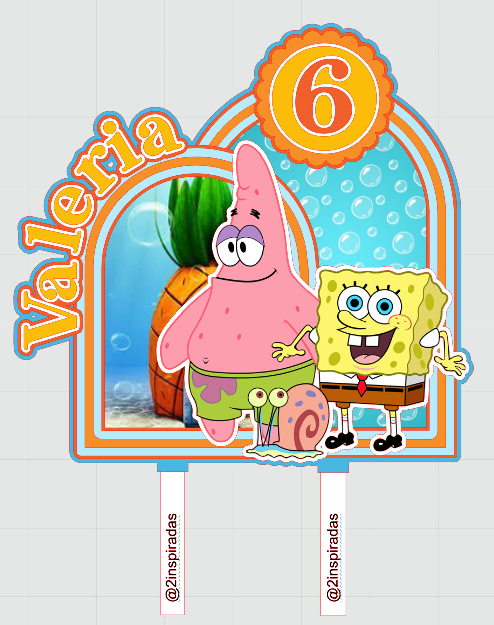 Topo de Bolo Bob Esponja