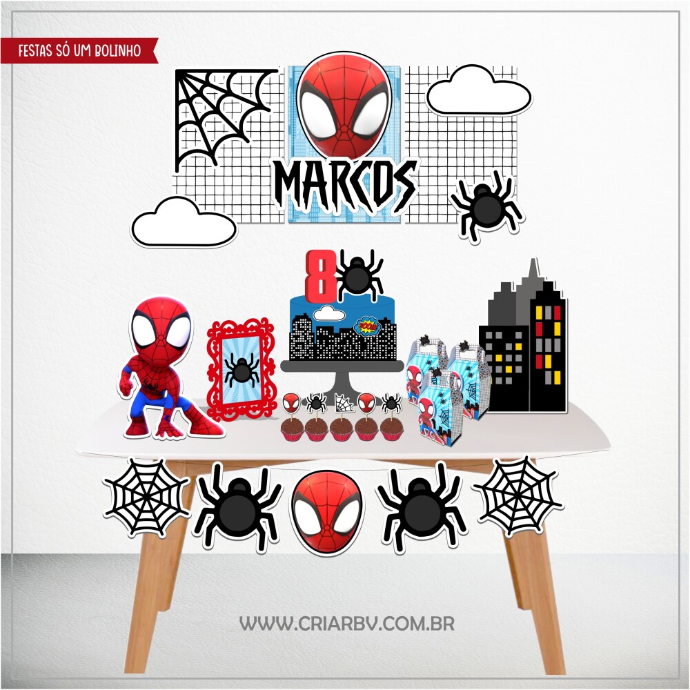 Arquivo de corte Festa Pronta Homem Aranha