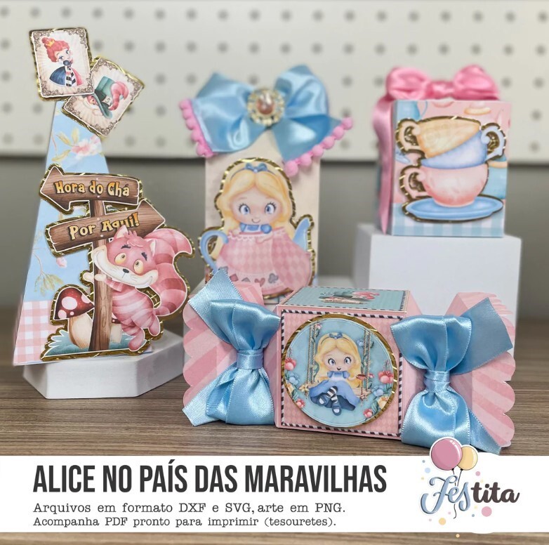 Arquivo de corte Festa Pronta Alice no país das maravilhas