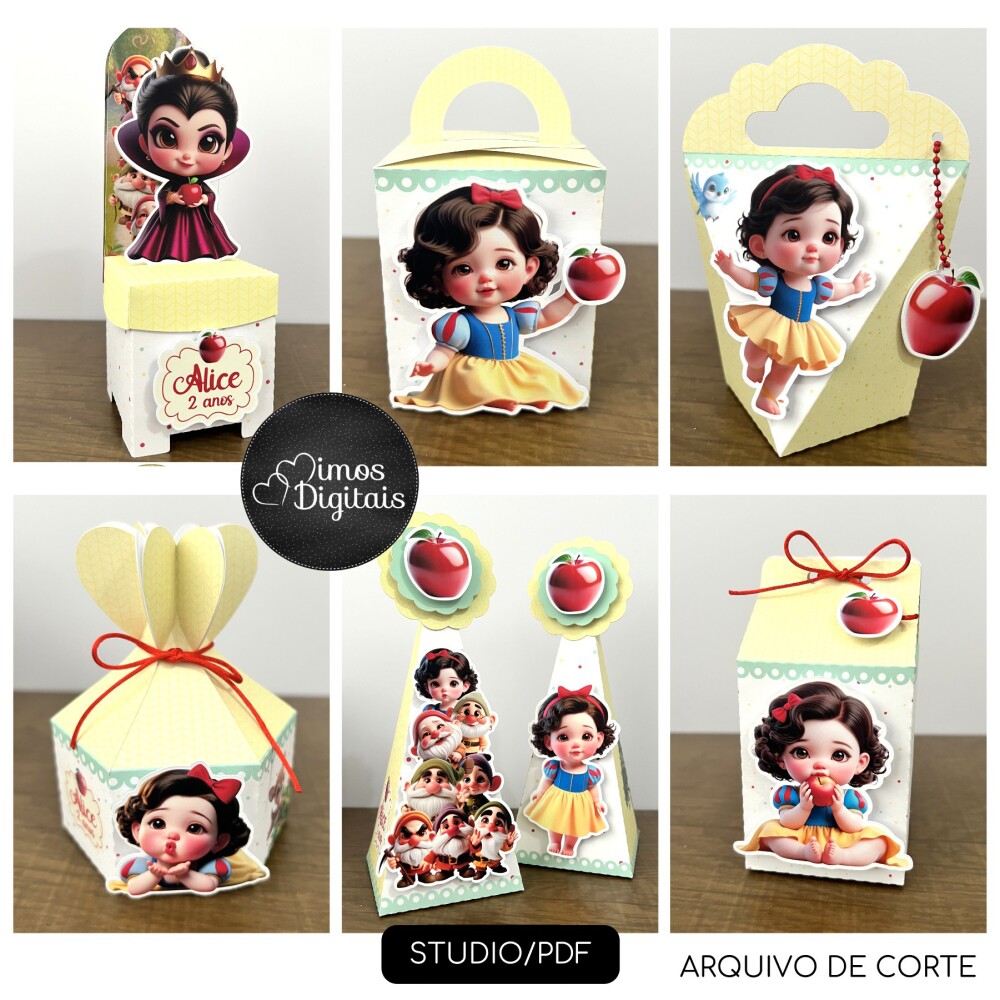 Arquivo de corte Festa Pronta Branca de Neve
