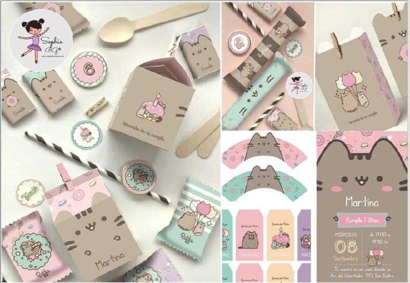 Arquivo de corte Festa Pronta Pusheen Cat