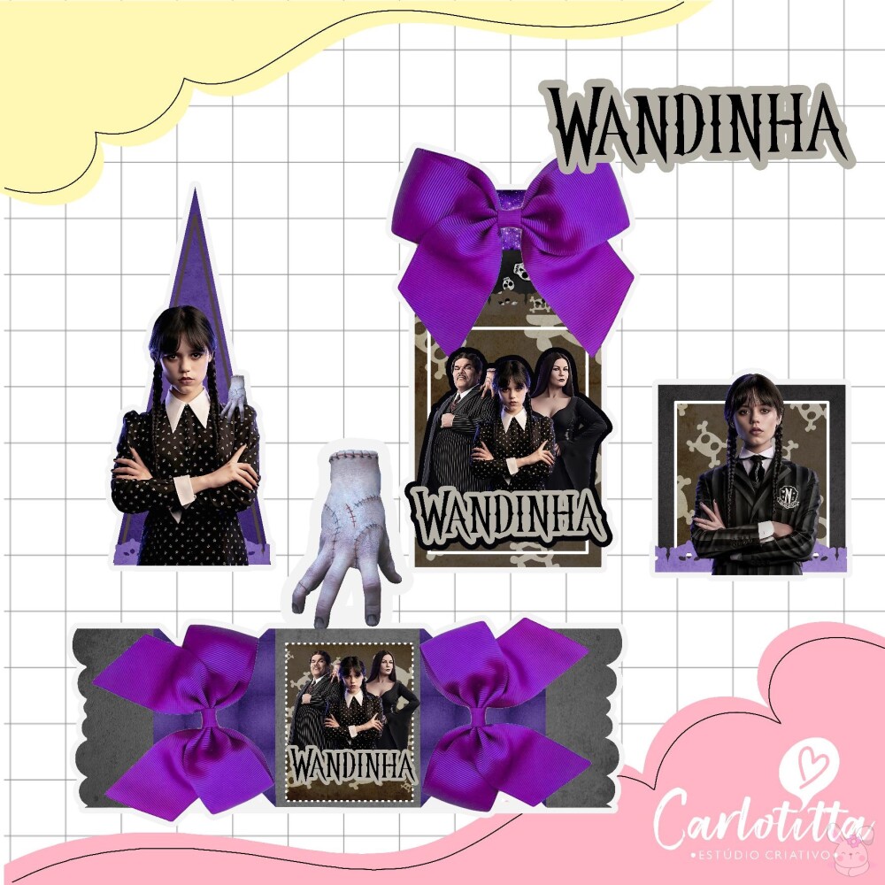 Arquivo de corte Festa Pronta Wandinha