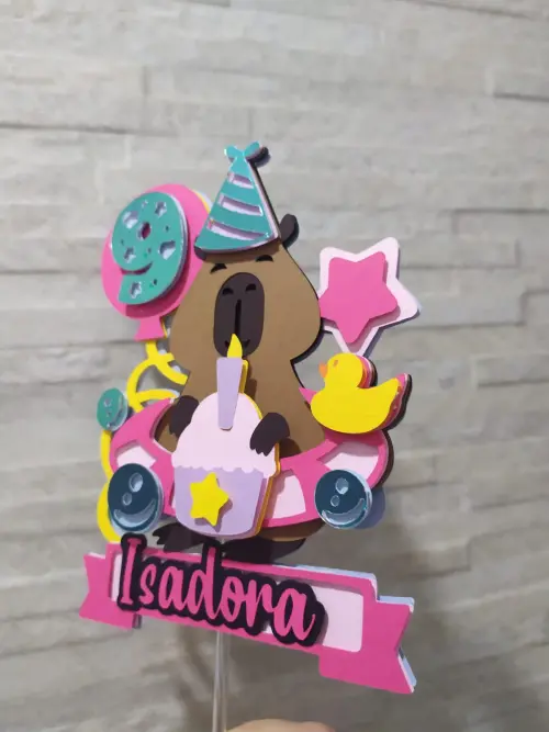 topo de bolo capivara