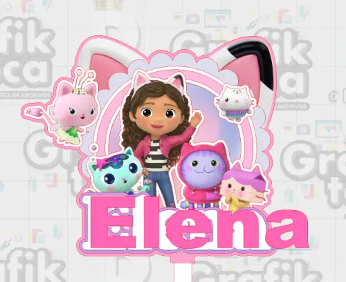 Arquivo de corte topo de bolo A Casa Mágica da Gabi