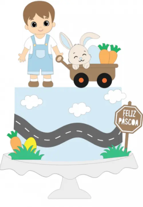 Arquivo de corte topo de bolo Páscoa