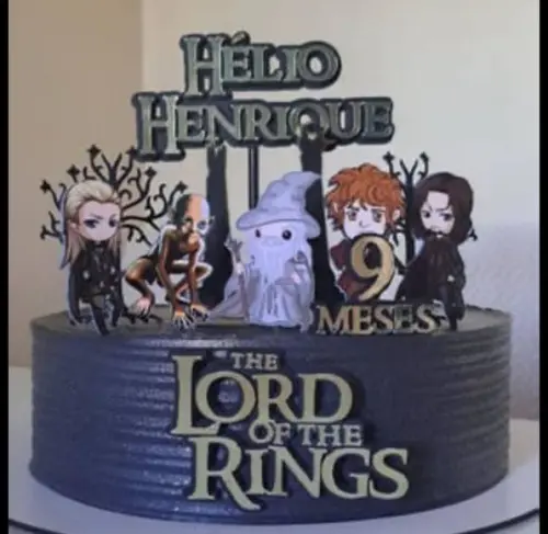 Arquivo de corte topo de bolo Senhor dos Anéis