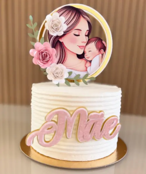 Arquivo de corte Topo de bolo Dia das Mães