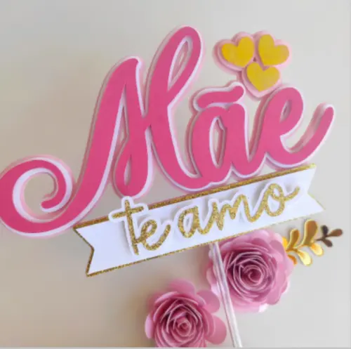 Arquivo de corte Topo de bolo Dia das Mães