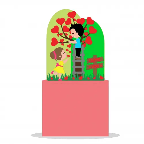 Arquivo de corte topo de bolo Dia dos Namorados