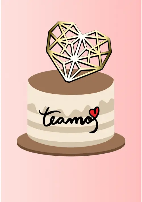 Arquivo de corte topo de bolo Dia dos Namorados